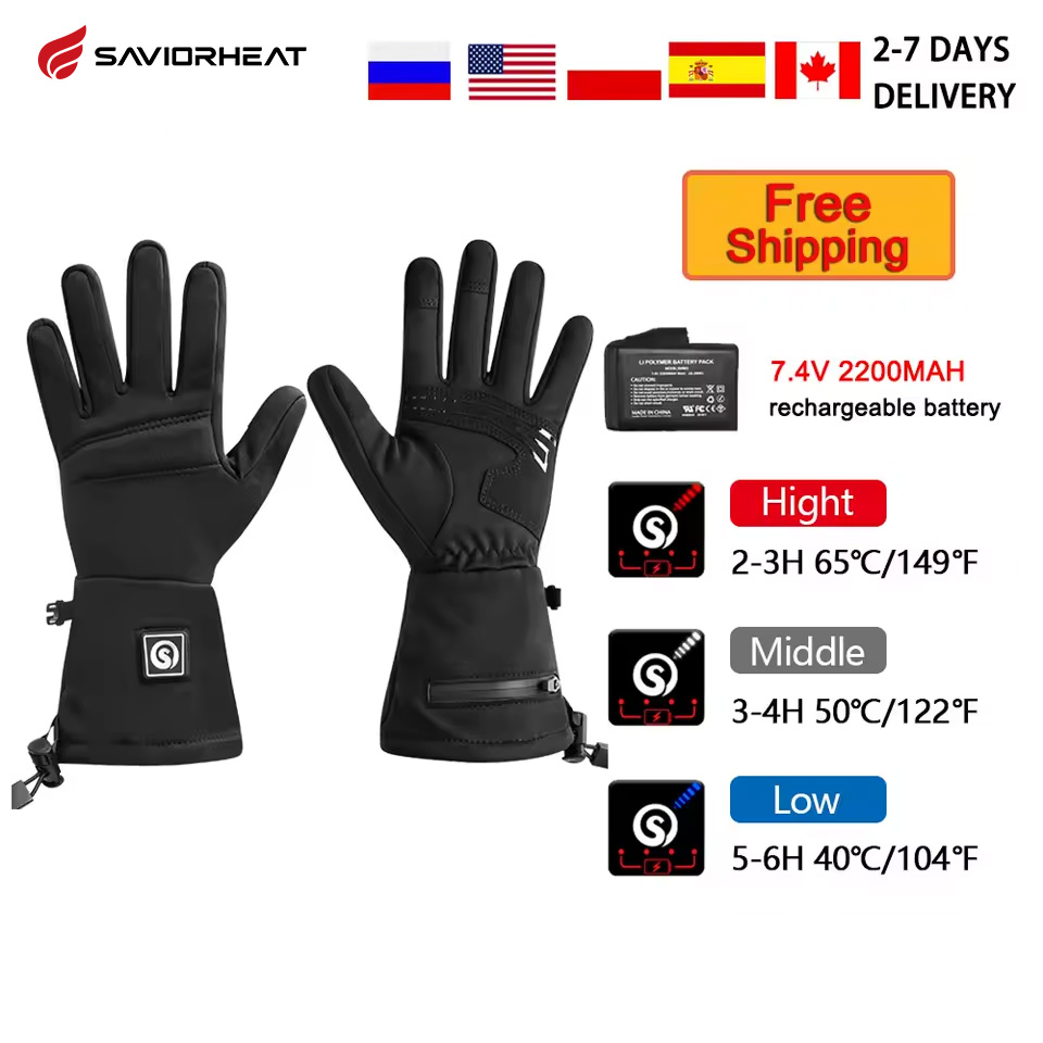 Heated Gloves Electric - Snow Deer S18 guantes calefactables de
