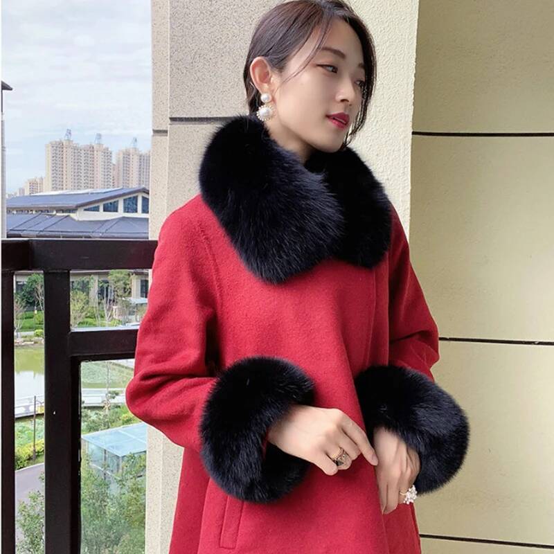 Cuello de piel de zorro Real p - Winter Clothing Pk reseña y precio
